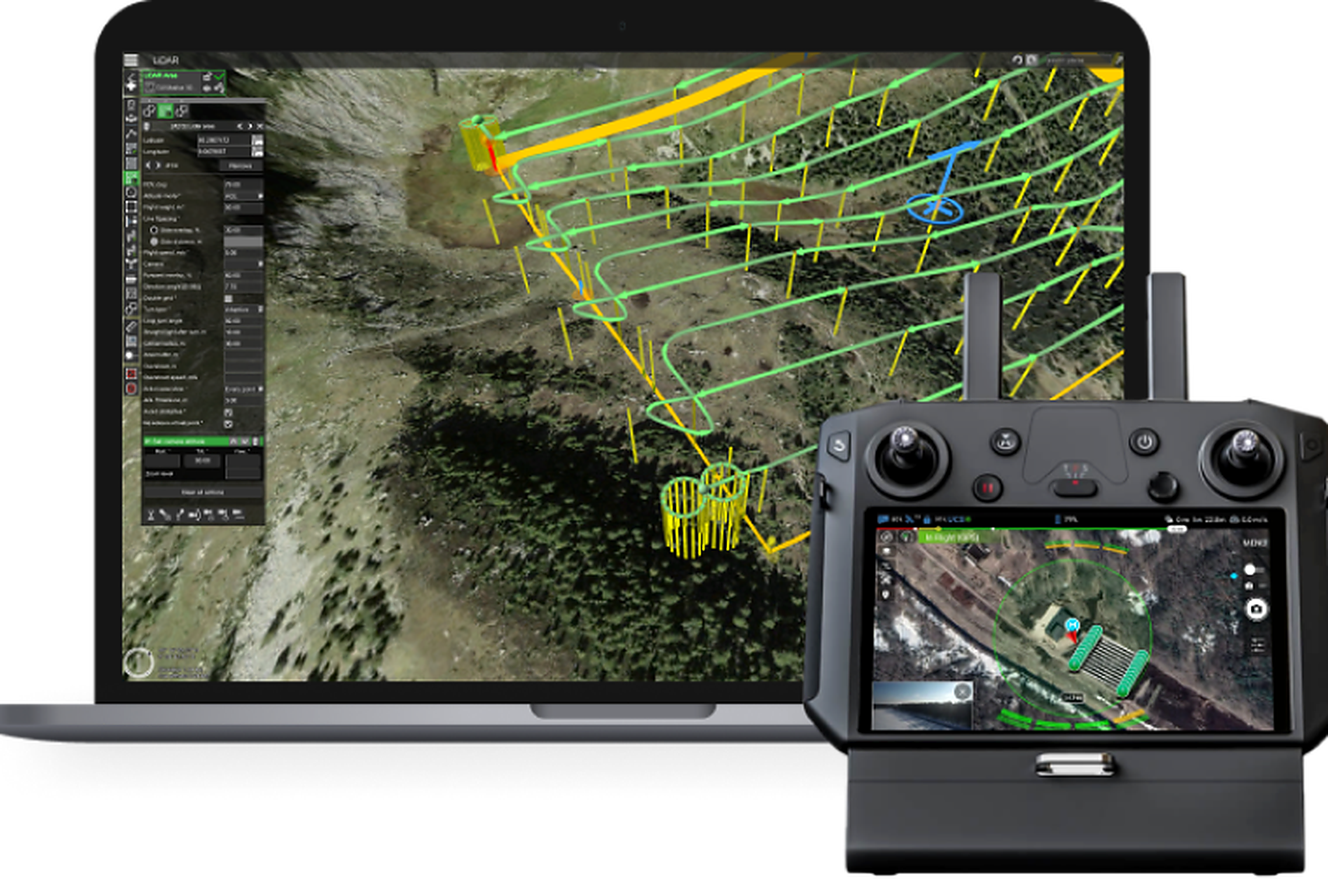 Operator-defined mission planning and fully autonomous UAV execution for industrial and security drone operations