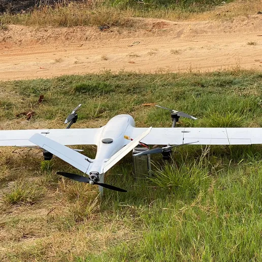UHUAV fixed-wing VTOL surveillance UAV prepared for field operation